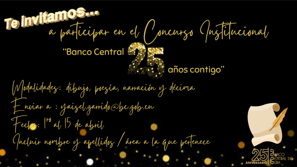 Imagen relacionada con la noticia :Concurso por el 25 aniversario del BCC